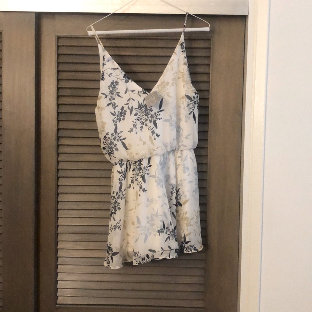 Floral white romper